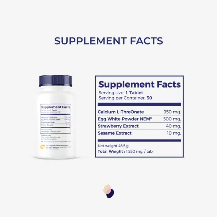OVOCAL CALCIUM L-THREONATE ,NEM® 30 TABS - Image 3